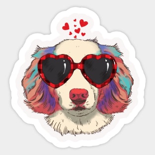 Australian Shepherd Dog Mom Valentine's day Sticker